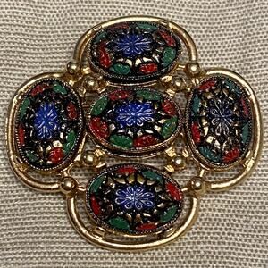 Gorgeous Vintage Sarah Coventry Light of the East Quatrefoil Brooch Pin
